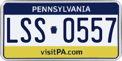 PA license plate LSS0557