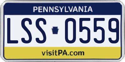 PA license plate LSS0559