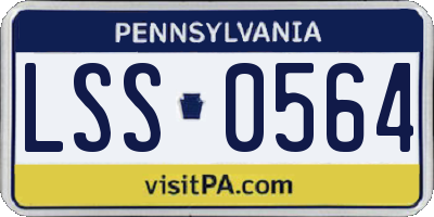 PA license plate LSS0564