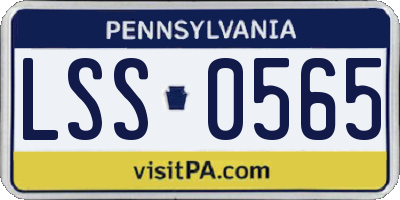 PA license plate LSS0565