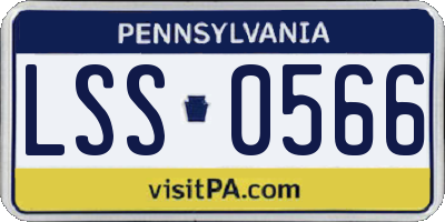 PA license plate LSS0566