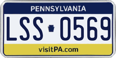 PA license plate LSS0569