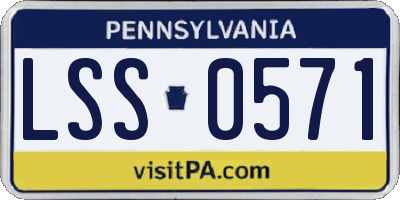 PA license plate LSS0571