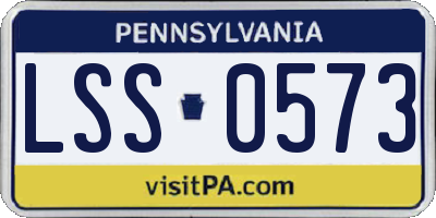 PA license plate LSS0573