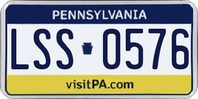 PA license plate LSS0576