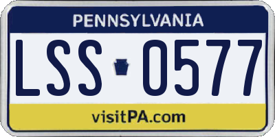 PA license plate LSS0577