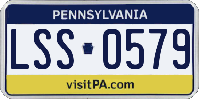 PA license plate LSS0579