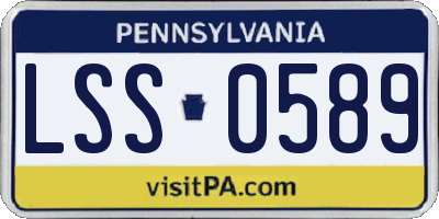 PA license plate LSS0589