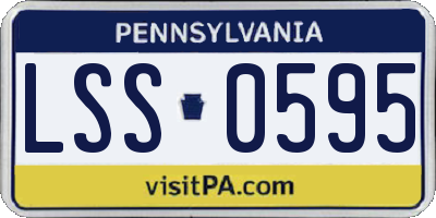 PA license plate LSS0595
