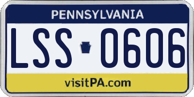 PA license plate LSS0606
