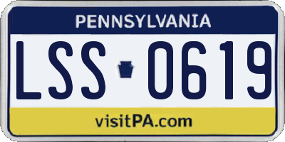 PA license plate LSS0619