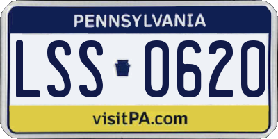 PA license plate LSS0620