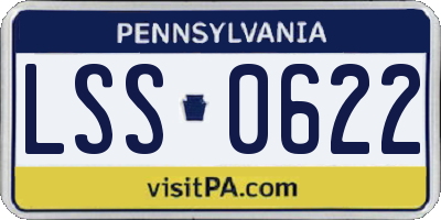 PA license plate LSS0622