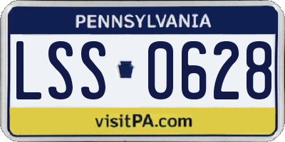 PA license plate LSS0628