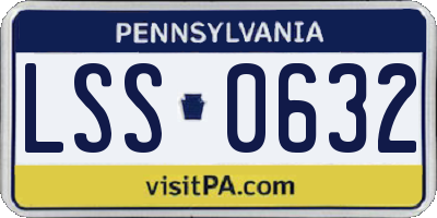 PA license plate LSS0632