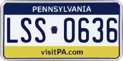 PA license plate LSS0636