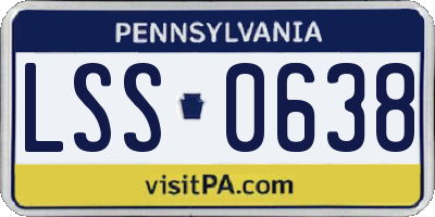PA license plate LSS0638