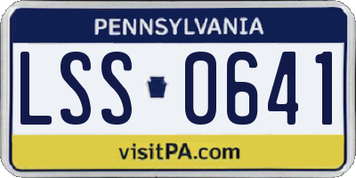PA license plate LSS0641