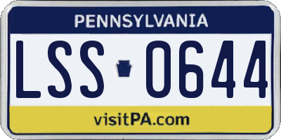 PA license plate LSS0644