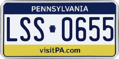 PA license plate LSS0655