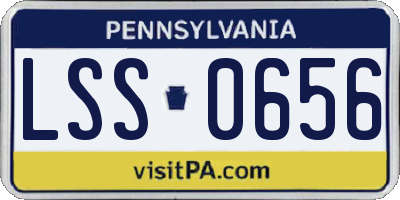PA license plate LSS0656