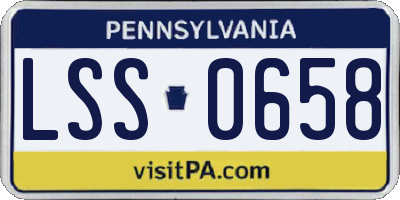 PA license plate LSS0658