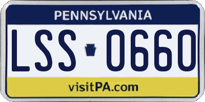 PA license plate LSS0660