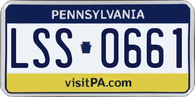PA license plate LSS0661