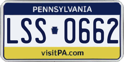 PA license plate LSS0662