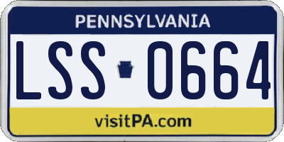 PA license plate LSS0664