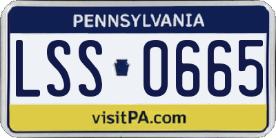 PA license plate LSS0665