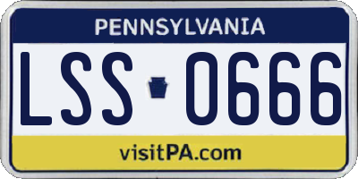 PA license plate LSS0666