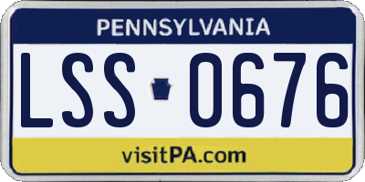 PA license plate LSS0676
