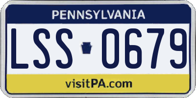 PA license plate LSS0679