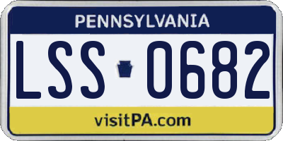 PA license plate LSS0682