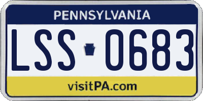 PA license plate LSS0683