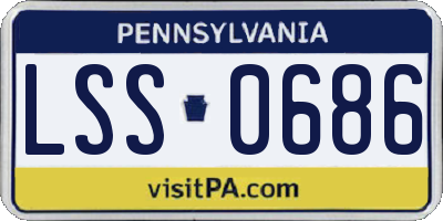 PA license plate LSS0686