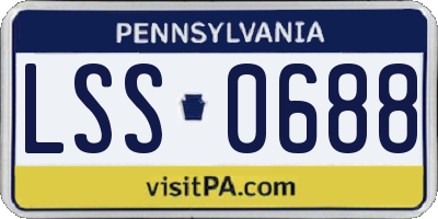 PA license plate LSS0688