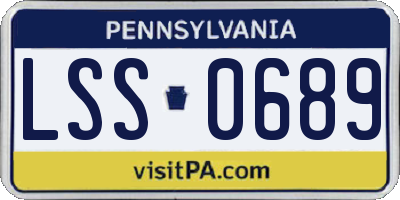 PA license plate LSS0689