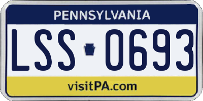 PA license plate LSS0693