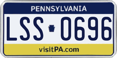 PA license plate LSS0696