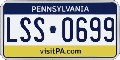 PA license plate LSS0699