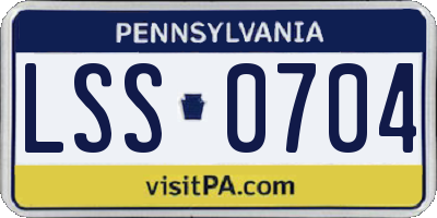 PA license plate LSS0704