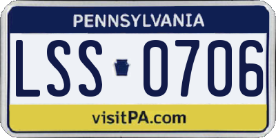 PA license plate LSS0706
