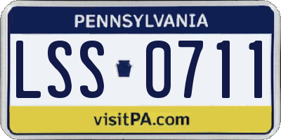 PA license plate LSS0711