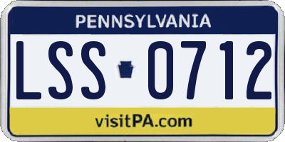 PA license plate LSS0712
