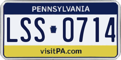PA license plate LSS0714