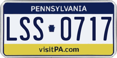 PA license plate LSS0717