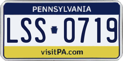 PA license plate LSS0719