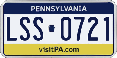 PA license plate LSS0721